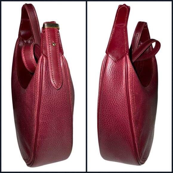 CARTIER Must De Vintage Bordeaux Pebbled Leather Crossbody Shoulder Bag - Picture 4 of 15